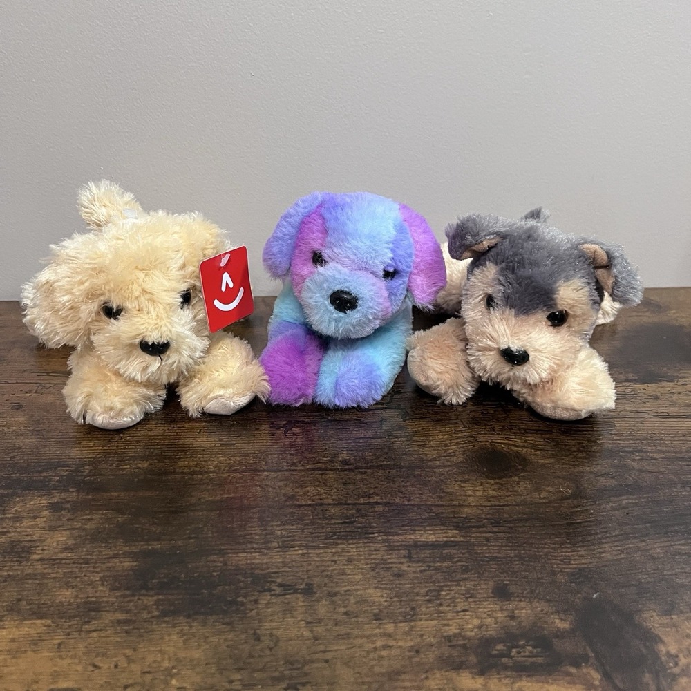 Lot Of 3 Aurora Flopsie 8" Plush Puppy Dogs